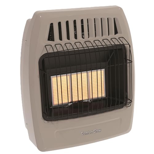 Comfort Glow KWP392 Propane Infrared Vent Free Wall Heater 3 Plaque 18000 Btu, Gray, 24'X20.9'X10.5'