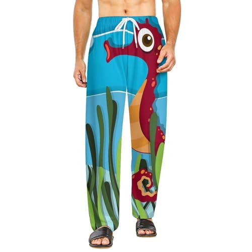 Bas de pyjama femme long Hippocampe, le pantalon de détente avec poches idéal le week-end