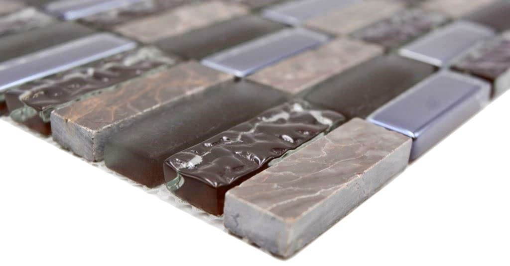 Mosaico in vetro naturale marrone lucido parete cucina bagno doccia mosaico mosaico pavimento