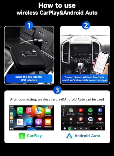Image of Tobo Wireless CarPlay Adapter, Upgraded Plug & Plug-and-Play dongle for iPhone with 5.8GHz WiFi, Easy Installation and Online Updates, Compatible with OEM Wired CarPlay Car Models TD-1227WA