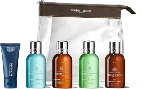 Molton Brown The Refreshed Adventurer Body & Hair Care Travel Set & Carry-On Bag - Gift for Father's Day