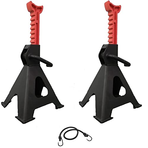 Compatible avec Lancia Paire de Cric à chevalet pour support de voiture avec mécanique à vide et base solide capacité 2 tonnes