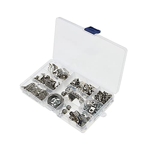 Kit de colgante de imagen de 230pcs para paredes duras, ganchos de imagen para fijación de marco de imagen, colgador de imágenes variadas con 65 ganchos de acero, alambre de acero 3M, 10 perchas de di Cover