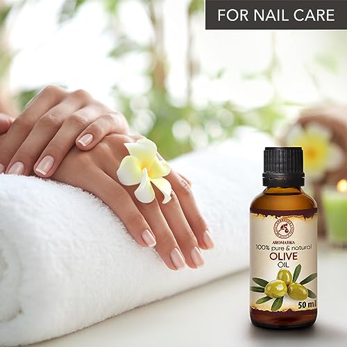 Olivenöl 50ml - Spanien - Kaltgepresst - Natürlich - Intensive Pflege für Gesicht - Haare - Haut - Gut mit Ätherischem Öl - für Massage - Beauty - Kosmetik - Gesichtspflege - Körperpflege