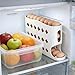 2026 Rolling Egg Holder for Fridge - 30-Egg Large Capacity Dispenser, No Assembly Required, Space-Saving Egg Organizer to Prevent Cracking, Perfect for Home Kitchen Refrigerator Storage (White)