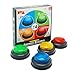 Gelabur Set of 4 Buzzers for Trivia Games, Answer Buzzers for Classroom, Family Feud Jeopardy Buzzer, Game Buzzers with Lights and Sound for Classroom, Game Show Buzzer Buttons