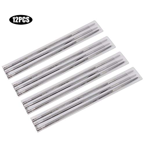 NOBRAND Unibell 12Pcs Round Chainsaw Sharpening Files Woodworking Chain Saw File 4mm 5/32in
