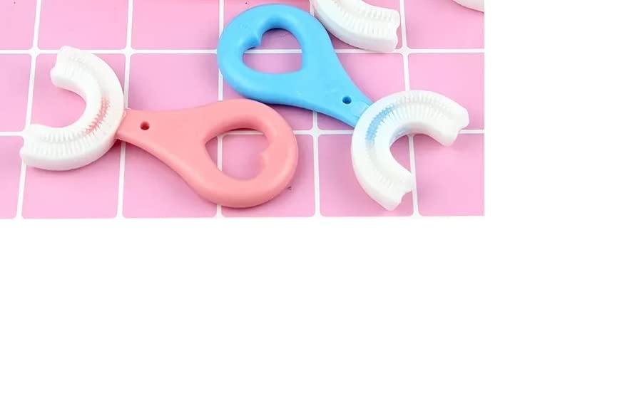U-Shaped Toothbrush for Children 9cm Ages 2-6 Blue