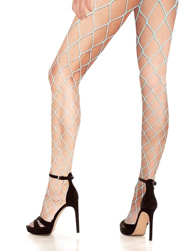 Image of Violet Mist 2 Pack Womens High Waist Fishnet Tights Large Net Fishnets Stockings Colorful Sexy Hollow Out Pantyhose