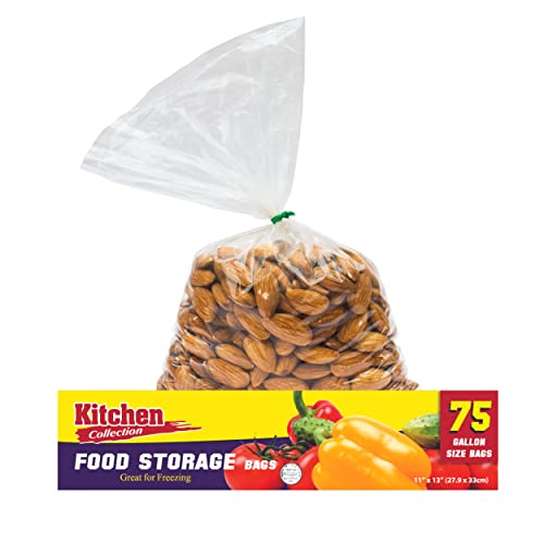 PARTY BARGAINS Aufbewahrungsbeutel für Lebensmittel, mit Twist-Bändern, 27,9 x 33 cm, 75 Stück, einfach und praktisch für Küche, Büro, gewerbliche und private Nutzung Cover