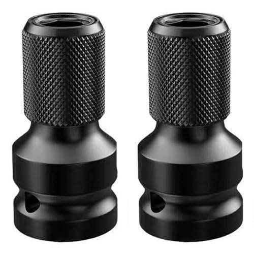 OioTuyi Lot de 2 adaptateurs d'embout 1/2 pour visseuse à percussion, adaptateur de douille 1/2 à 1/4, adaptateur de visseuse à percussion, adaptateur de douille