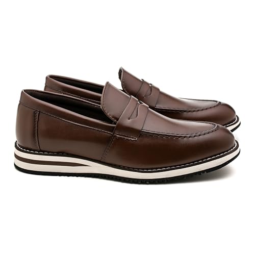 Sapato Masculino Loafer Esporte Fino Conforto e Durabilidade (Pinhão, BR, Adulto, Numérico, 37)