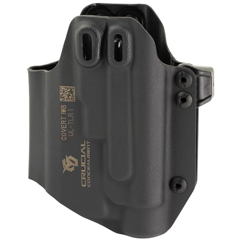 Crucial Concealment® - Ambidextrous Universal Light Holster for TLR-1/TLR-1 HL | Concealment Holster with Light | Adjustable Retention | IWB Holster Clip