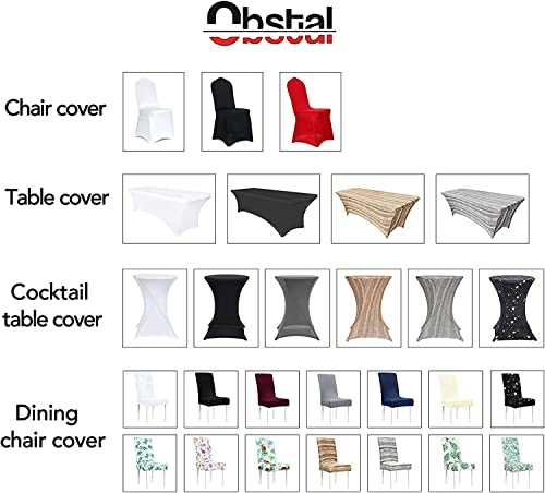 Obstal 100Pcs Black Spandex Dining Room Chair Covers For Living Room - Universal Stretch Chair Slipcovers Protector For Wedding, Banquet, And Party(100Pcs, Black) #TOP4