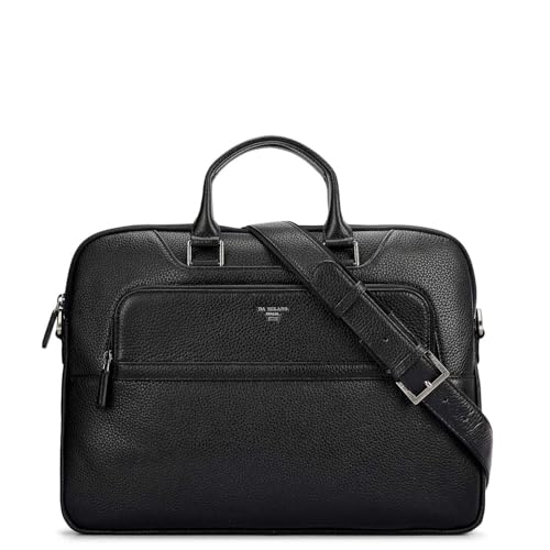 Image of Da Milano LeatherLaptop Bag for Men & Women | Laptop Messenger Bag | Fits Up To 15 inch Laptop | Ideal for Office Purpose (10018A)