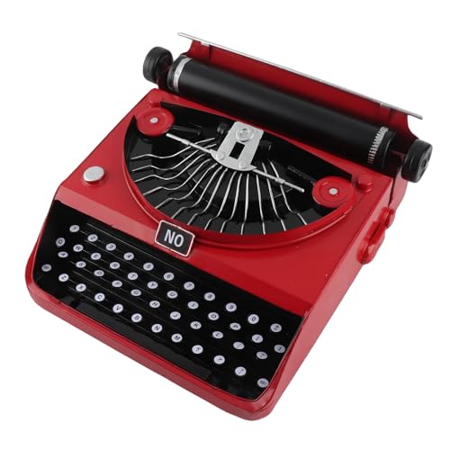 Retro Typewriter Model Iron Decor Display Nostalgic Ornament Vintage Decorative for Living Rooms Studios Or Offices