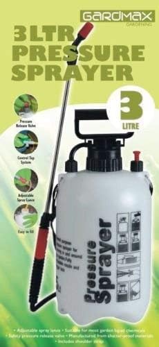 FK's Garden 3 LITRE GARDEN SPRAYER WEED KILLER CHEMICAL KNAPSACK PRESSURE SPRAY BOTTLE