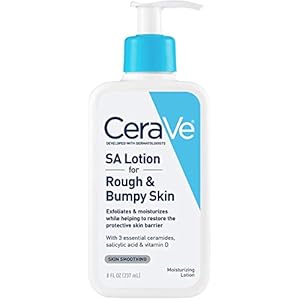 CeraVe SA Lotion for Rough & Bumpy Skin | Vitamin D, Hyaluronic Acid, Lactic Acid & Salicylic Acid Lotion | Fragrance Free & Allergy Tested | 8 Ounce