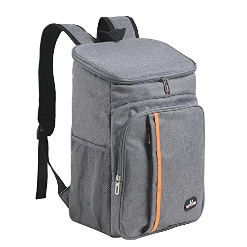 Cooler Backpack 20L Mochila con aislamiento Enfriadores ligeros a prueba de fugas (gris)