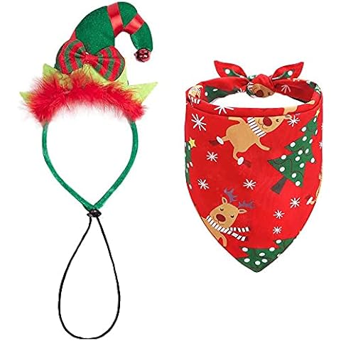 2Pcs Haustier Bandanas,Kopftücher,Halstuch für Hunde Katze Cover
