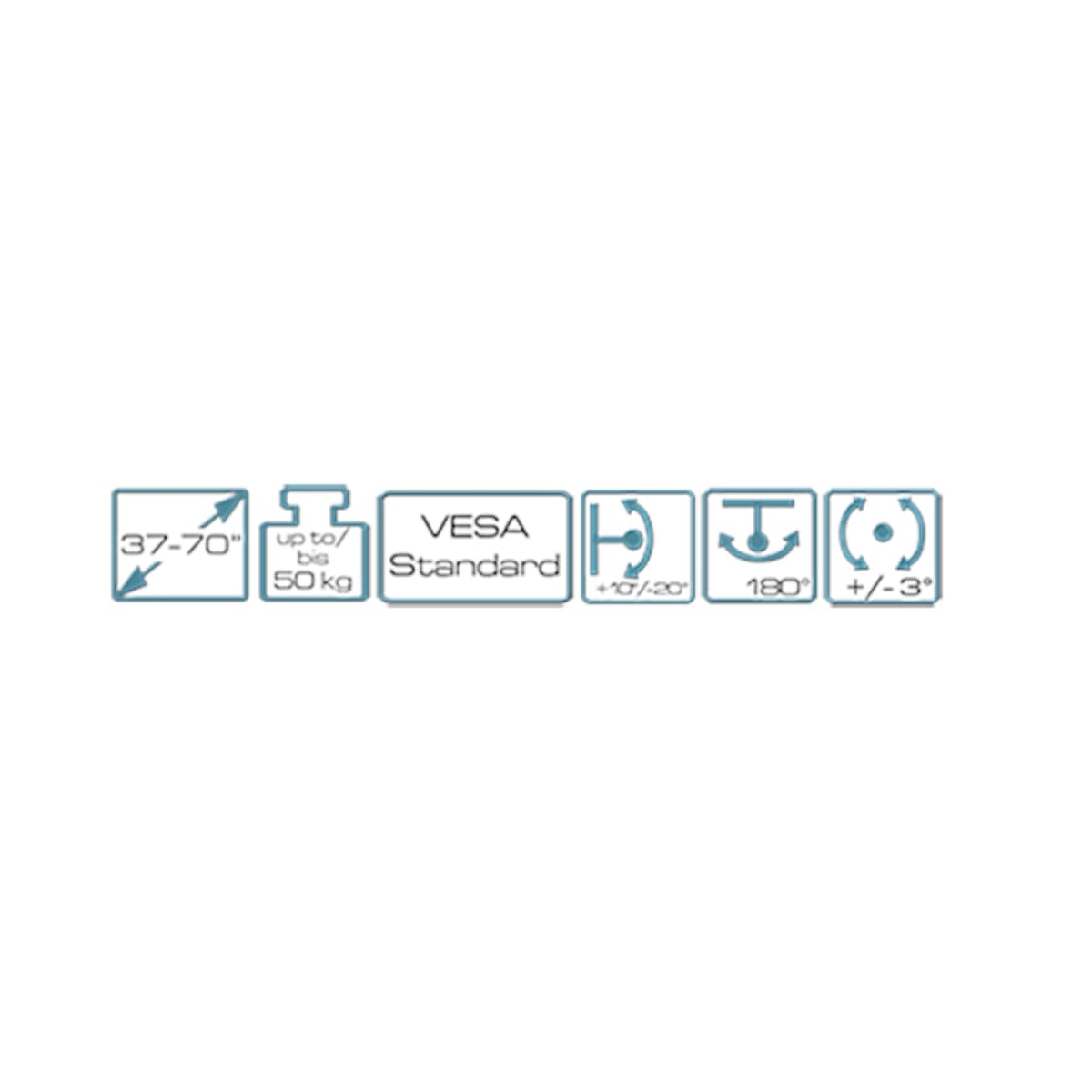 My Wall H 25-2 L Support Mural pour téléviseur 94,0 cm (37) - 177,8 cm (70) inclinable + orientable