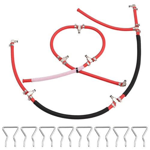 KPALAG Diesel Fuel Injector Return Line Compatible with Duramax LLY LBZ LMM 6.6L 2004.5-2010, Left+Right Fuel Return Lines Kit Fit for Sierra Silverado 2500HD 3500HD Replace# 97328733 98062291