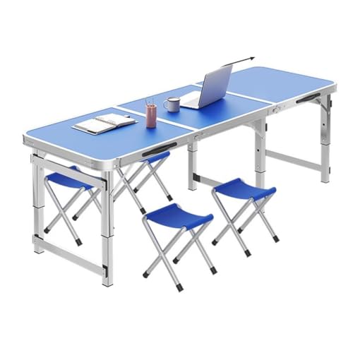 Table d'extérieur pliable avec tabourets réglable en hauteur - 2
