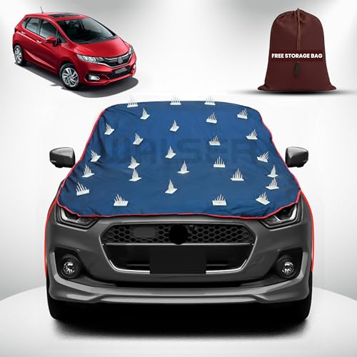 Image of WALSER Spike Car Cover for Honda Jazz | Anti-Climb Nail Guard for Dogs & Monkeys | Protects Bonnet, Roof & Dicky | UV, Dust & Snow Protection | Spike Cover with 4 Adjustable Hook