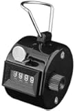 White Deer Hand Tally Counter 4 Digit Number Dual Clicker Golf Handy Convenient