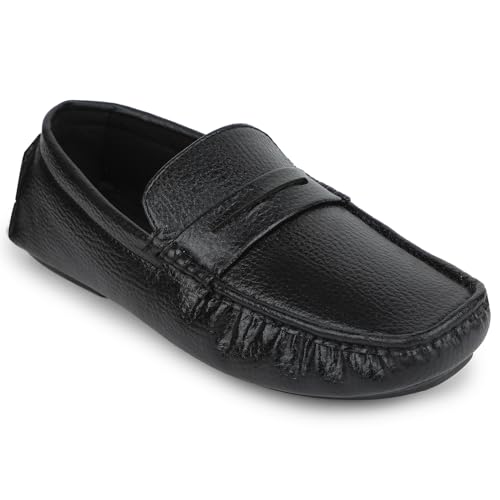 Image of Liberty Fortune CLASSIK-2E Loafer Shoes for Men - Brown, Black, Non-Lacing Casual Formal Slip-On Loafers Stylish Shoes Ideal for Office, Party, Wedding, Kurta - Comfortable Lightweight
