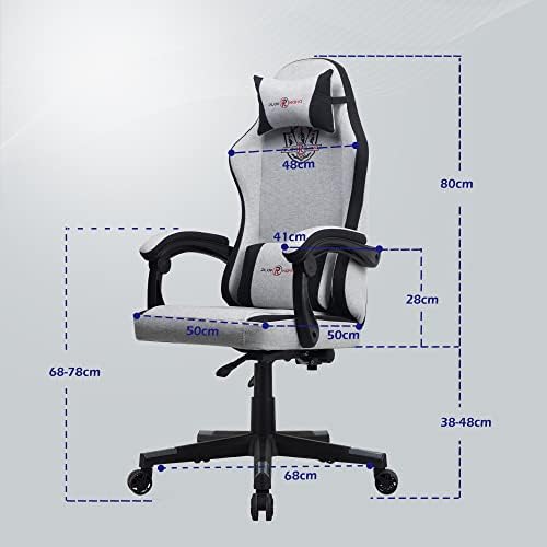 Play haha.Gaming chair Office chair Swivel chair Computer chair Work chair Desk chair Ergonomic Chair Racing chair Leather chair Video game chairs (Light Grey)
