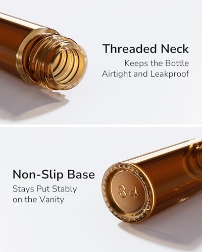 ULG 48-Pack Essential Oil Roller Bottles 10ml, Empty Bottles with Stainless Steel Roller Balls and Waterproof Labels, Amber Roller Balls For Essential Oils4