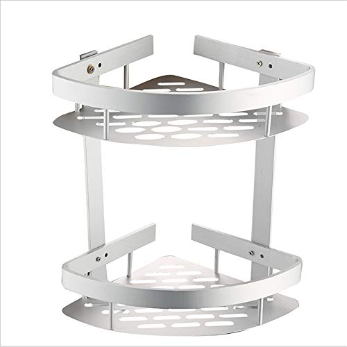 Preisvergleich Produktbild HXYL Duschkabine, Badezimmer-Self Korb, Weltraum-Aluminiumdreieckerkorb Doppel-Deck, Badezimmerzubehör