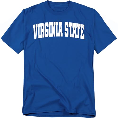 LOGOVISION Virginia State University School Name Arch Unisex Adult T Shirt, Royal, 4X-Large