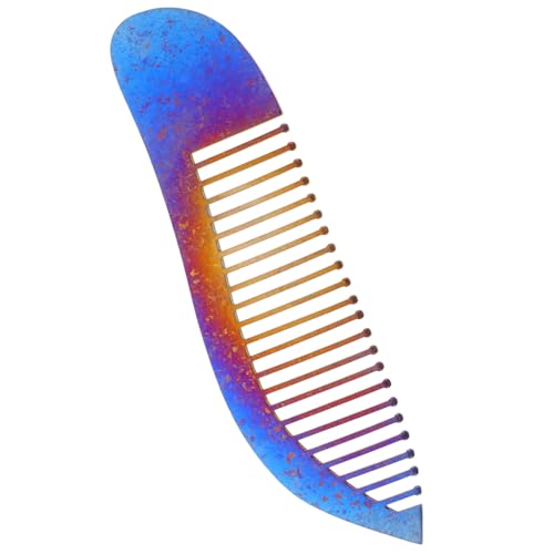 Peigne à cheveux dents émoussées anti-statique en alliage de titane pour cuir chevelu sensible