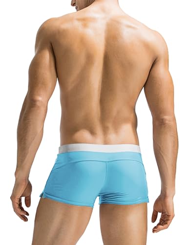 image for COOFANDY Mens Swim Briefs Square Cut Swim Trunk Swimming Short America