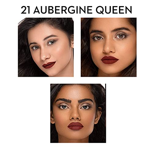 Image of SUGAR Cosmetics Smudge Me Not Liquid Lipsticks for Women | Transferproof & Waterproof | Lasts 12+ Hours | Matte Lipstick | 1.1ml - 21 Aubergine Queen