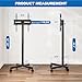 HOLMAXD Mobile TV Cart Rolling TV Stand for 23-65 Inch LCD LED OLED 4K Smart TVs up to 110lbs, Height Adjustable Portable AV Cart with Wheels and Tilt Mount, Outdoor TV Stand Mount, Max VESA 400x400mm