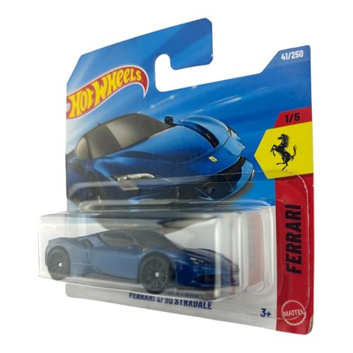 Image of Hot Wheels Ferrari SF90 Stradale [Blue] 1 /5, 41 /250, 1:64 Scale Diecast Toy Vehicle