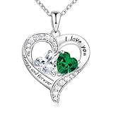 Heart Necklaces for Women, Mothers Day Gifts from Daughter, 925 Sterling Silver Necklace for Women,