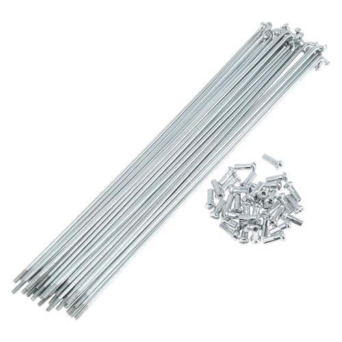 Rayons de vélo 13G 216 mm acier carbone argenté A ABSOPRO pour remplacement de rayon cassé