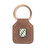 hodalump Schlüsselanhänger • Leder Anhänger für Schlüssel • Bayern Wappen