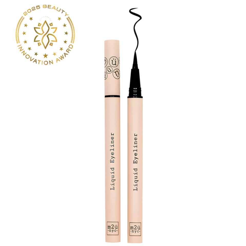 M2U NYC Waterproof Liquid Eyeliner Pen – Up to 24 Hour Wear, Smudge-Proof Black Eye Liner with Bold Pigments -Vegan & Hypoallergenic Formula Infused with Vitamin E - Image 2