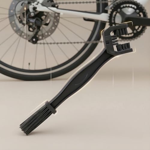 Image of 1 Piece Bike Chain Cleaner Brush | Soft & Long Bristles | Multi-Purpose Chain Cleaning Tool for Quick Cleaning of Motorcycles & Cycles | Durable, Reusable 3-Sided Chain Brush for All Bikes
