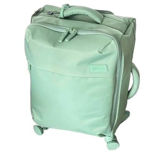 Valise ultralégère en tissu Oxford vert de 50,8 cm avec fermeture éclair