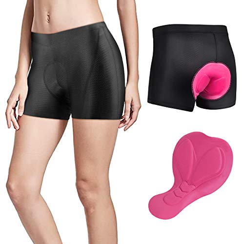CYCWEAR Women Cycling Underwear Shorts 3D Padded Bicycle Bike Riding Shorts-Black