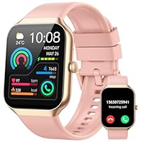 Smartwatch Donna, 1.96" Orologio Smartwatch con Effettua/Risposta Chiamate, 113+Sportive Smart Watch con Contapassi/Cardiofrequenzimetro/Sonno, Impermeabile IP68 Fitness Tracker per Android iOS