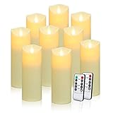 Flameless Candles Flickering Exquisite Frosted Plastic Candles Battery Operated Candles Outdoor Heat...