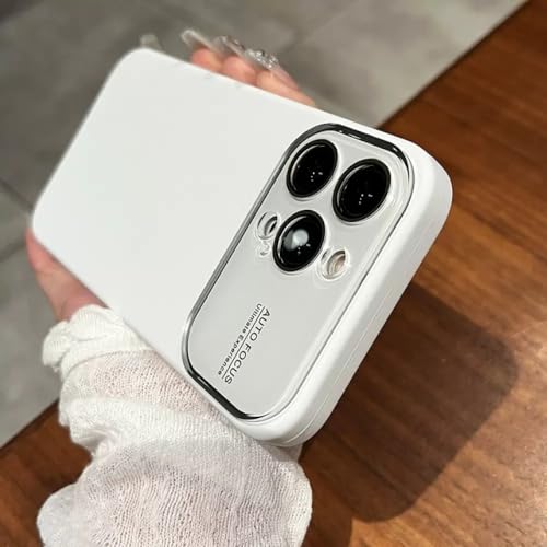 Coque silicone liquide pour iPhone 13 Pro Max avec protection objectif en verre