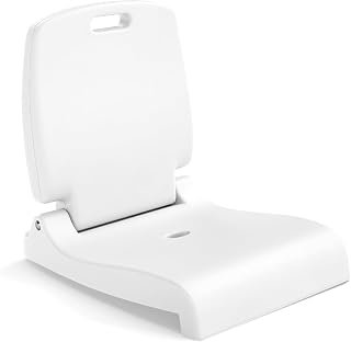 COSTWAY Silla Playa Plegable, Estructura de PE, Silla Plegable Ligera con Mango y Soporte para la Espalda, Orificio de Drenaje, Camping Piscina,56 x 47 x 52 cm (Blanco)